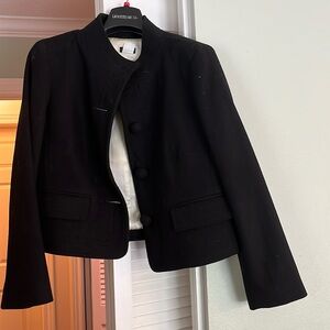 J.Crew black cropped pea coat.